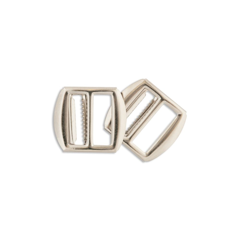 1107 Side Strap Buckle – Nickel plated, 1.9cm / 0.75" wide trouser adjuster buckle