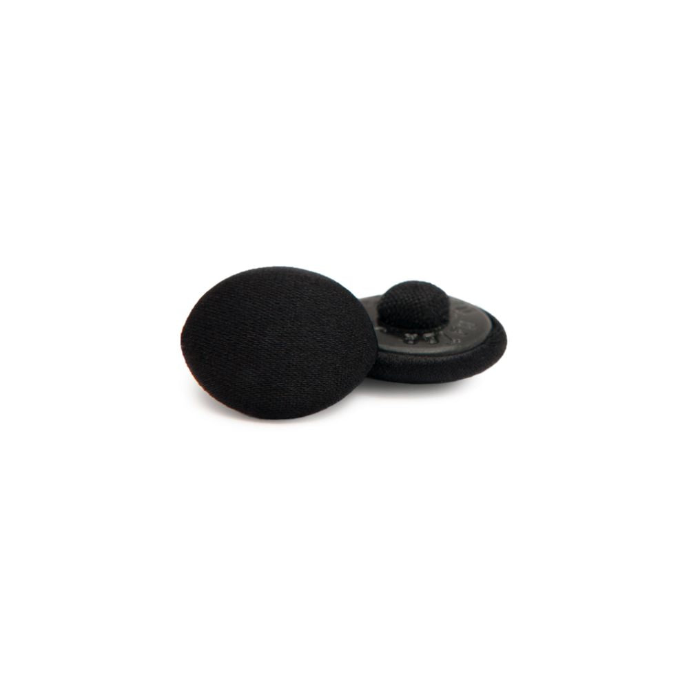 1196 Satin Covered Button 30L Black