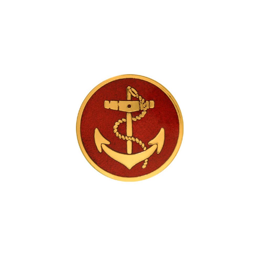 497 Blazer Button Anchor - Red - Large