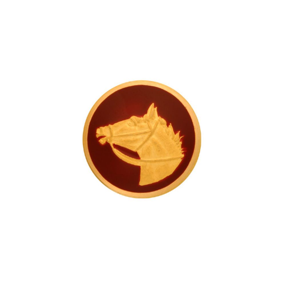 505 Blazer Button Horse Head  - Red - Large