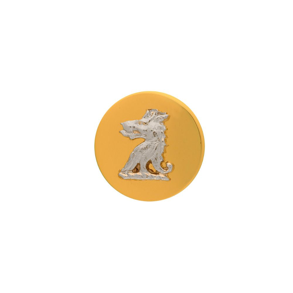 508 Blazer Button Wolf Head - Silver - Large
