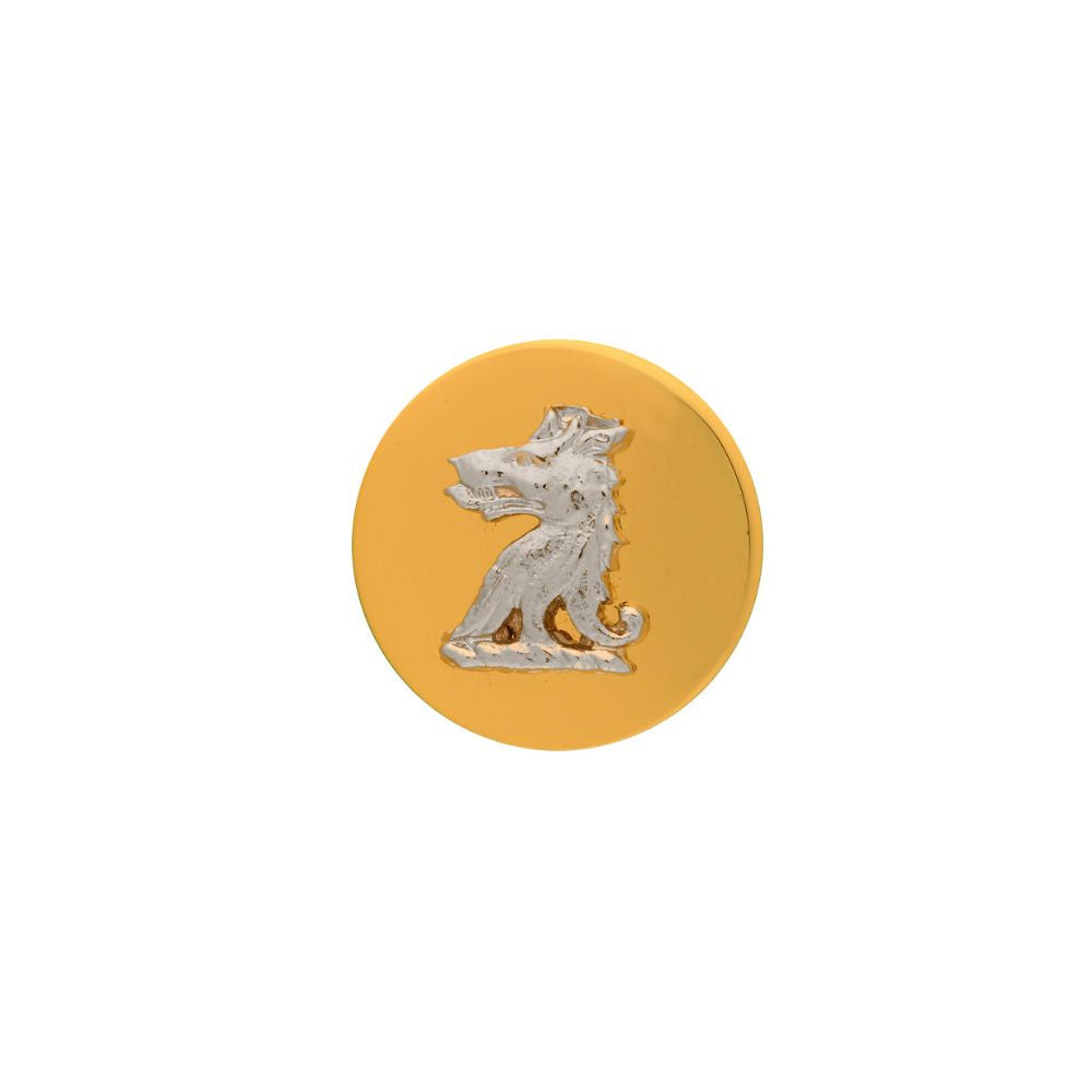 508 Blazer Button Wolf Head - Silver - Small