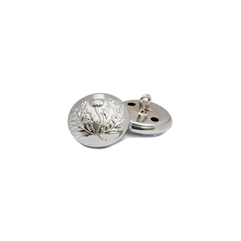 866 Thistle Round Button Chrome 38L