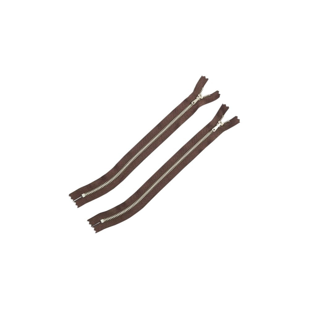 Curved Zip Mid Brown