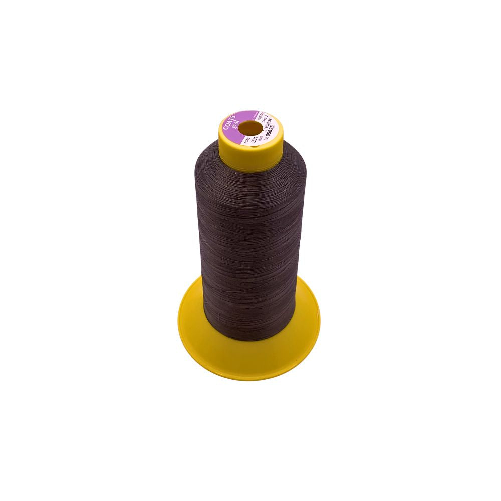 Gral 200 polyester thread – 10,000m spool – dark grey heavy-duty thread for leather and upholstery