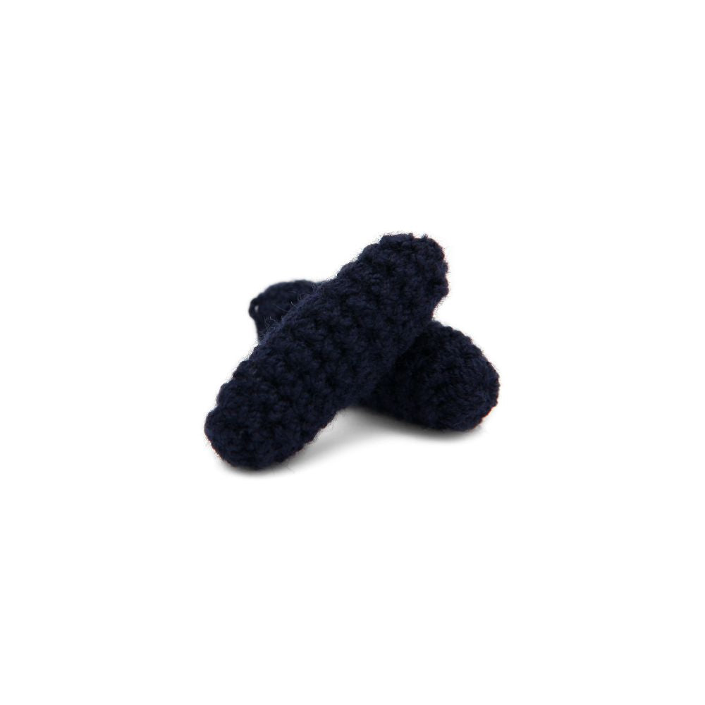 Olivettes 2" crochet-covered button in Navy, worsted yarn finish