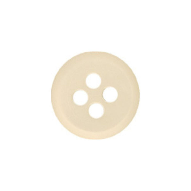 White 22L Mother of Pearl button with flat bevel edge, 14mm