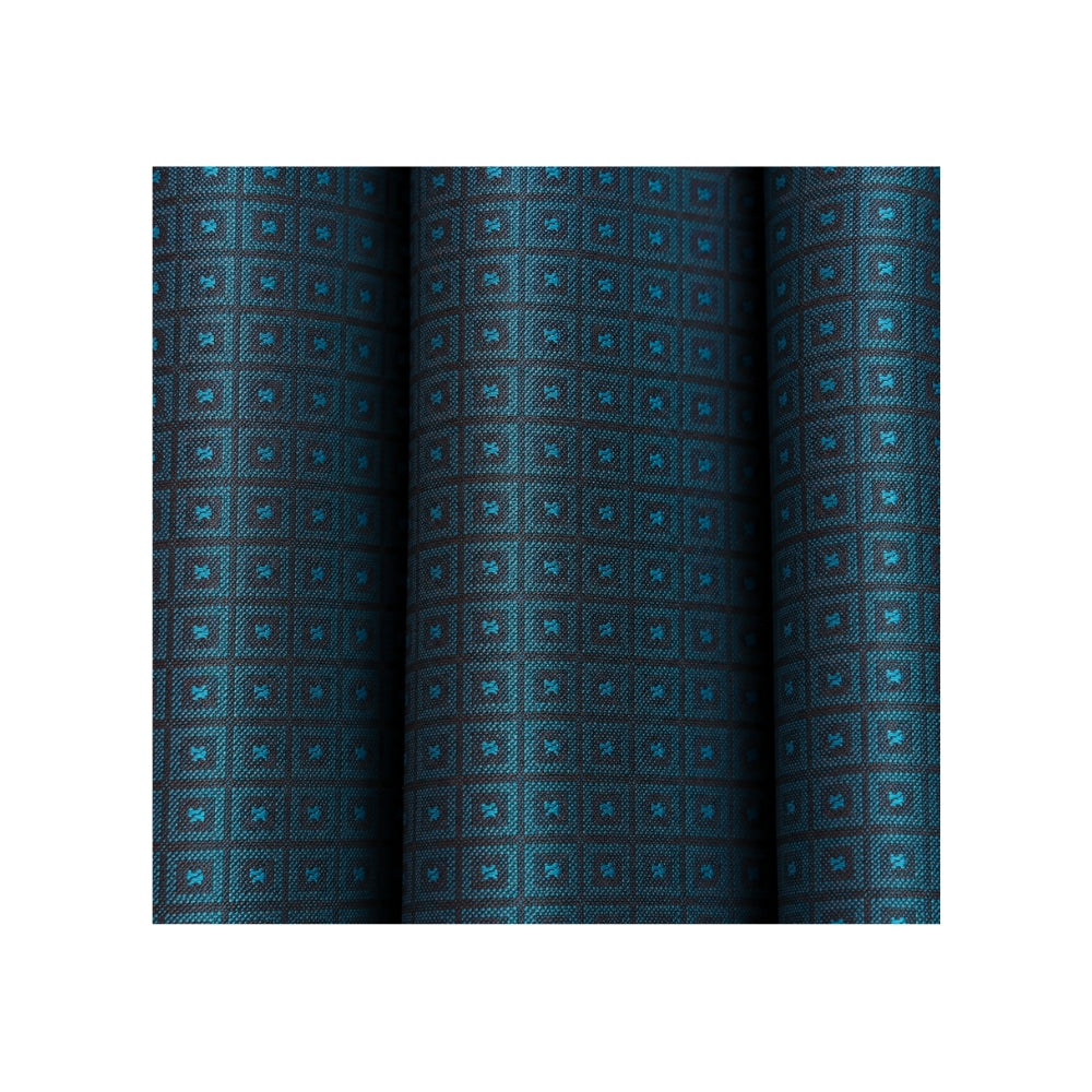 290 Cupro Jacquard Lining col 901 - Aqua Micro Square