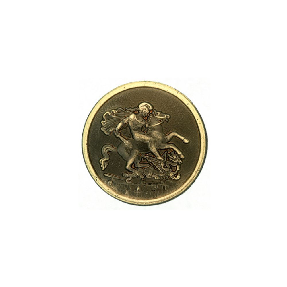 401 Blazer Button - St George & Dragon - Antique - Large