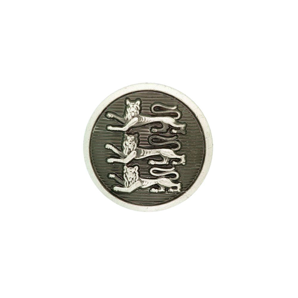 405 Blazer Button - Three Lions - Antique