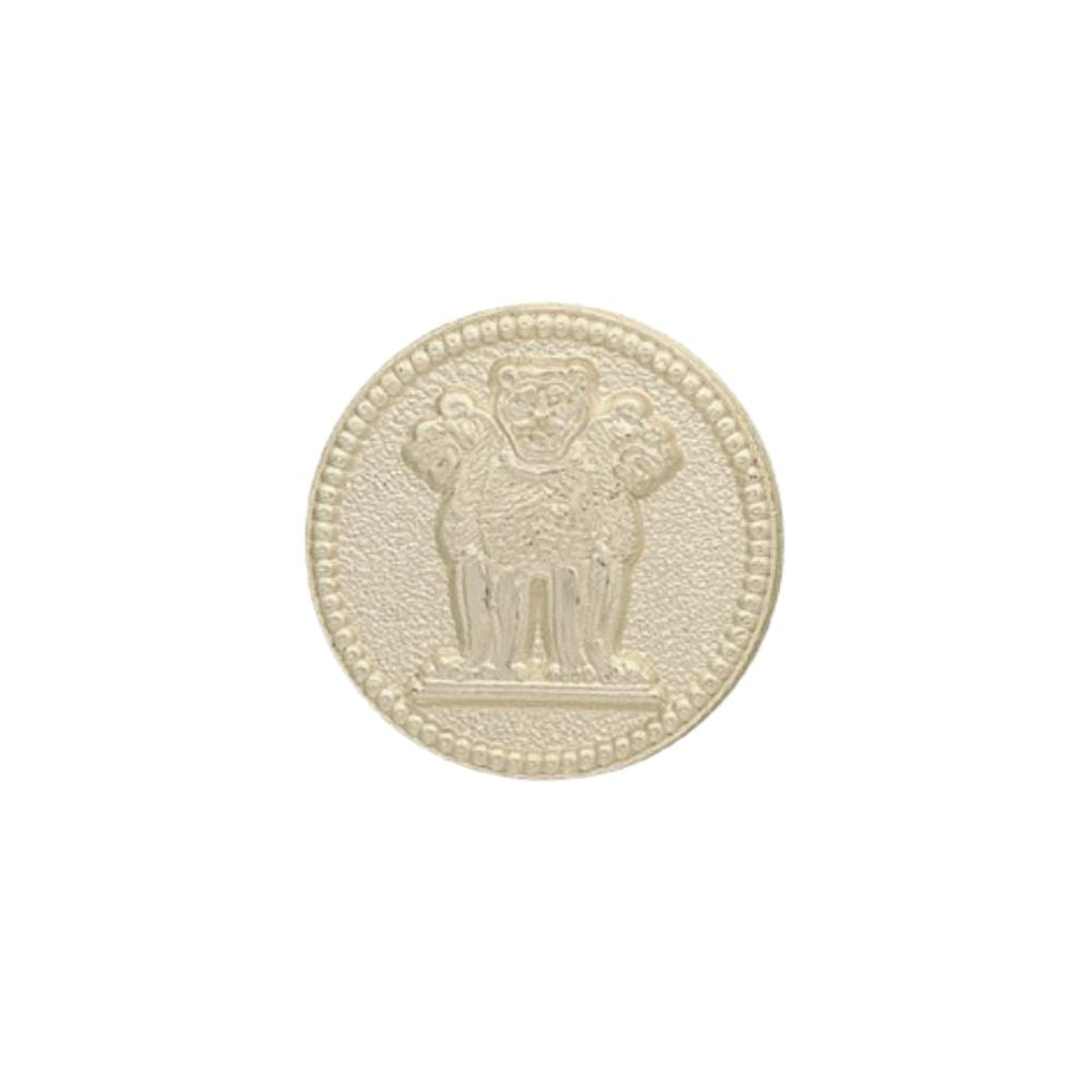 435 Blazer Button - Three Lions of Ashoka - Silver
