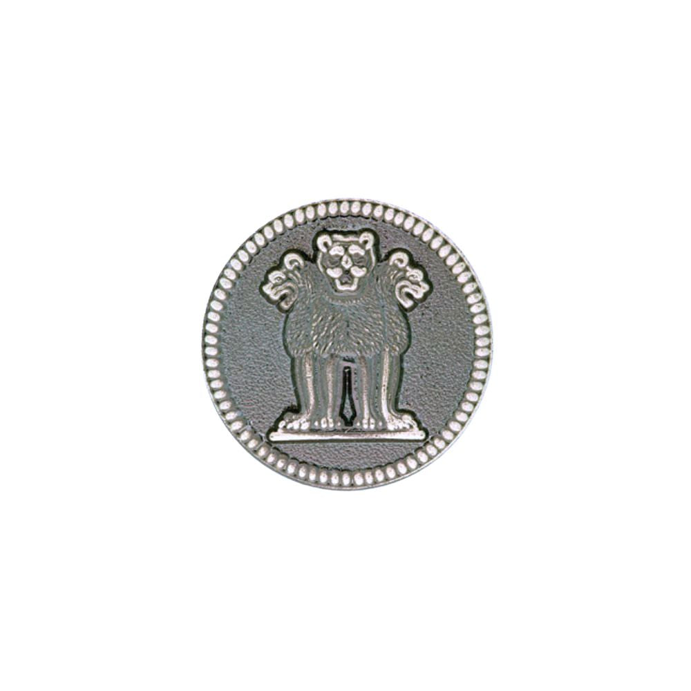 436 Blazer Button - Three Lions  - Antique