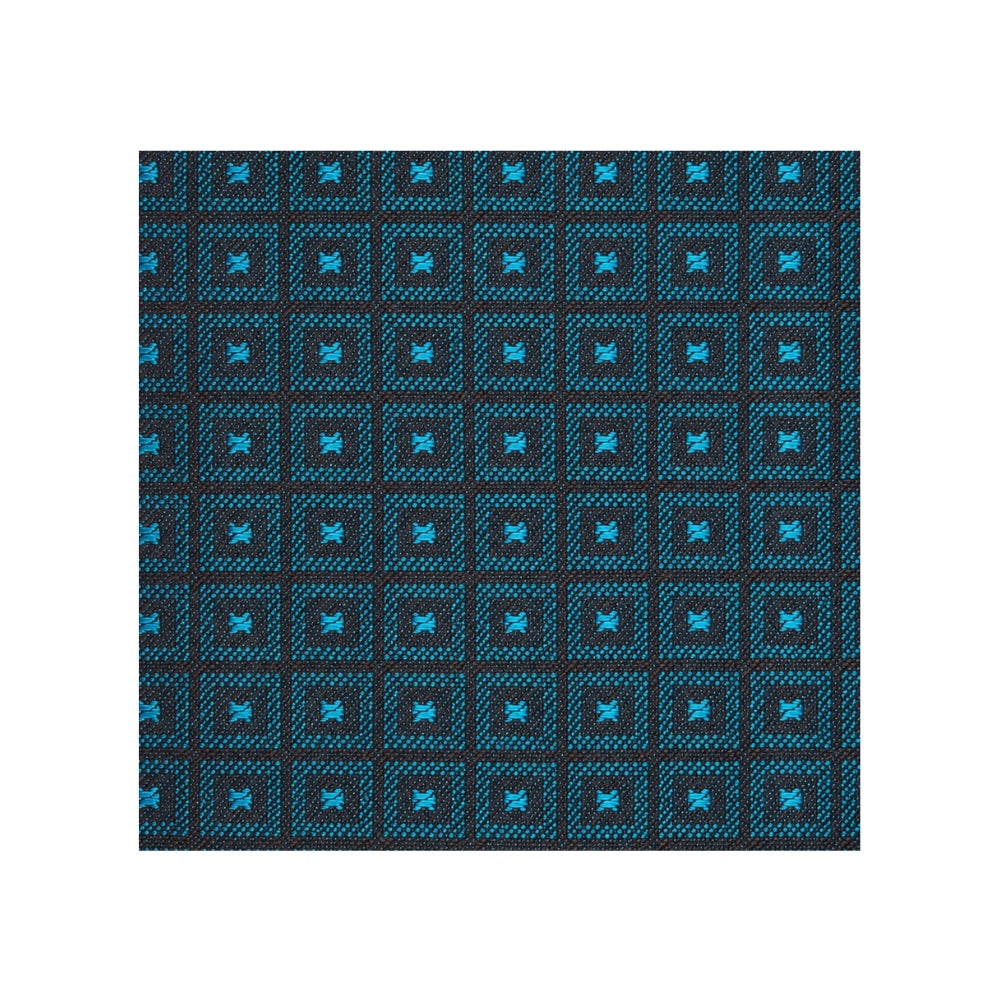 290 Cupro Jacquard Lining col 901 - Aqua Micro Square
