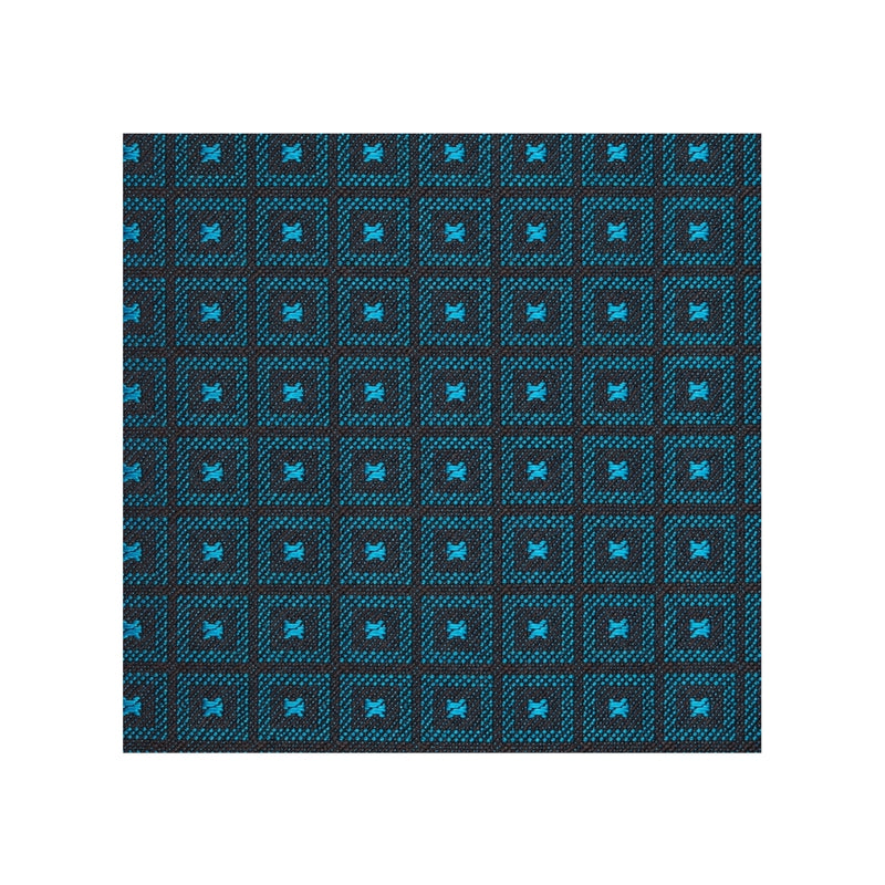 290 Cupro Jacquard Lining col 901 - Aqua Micro Square