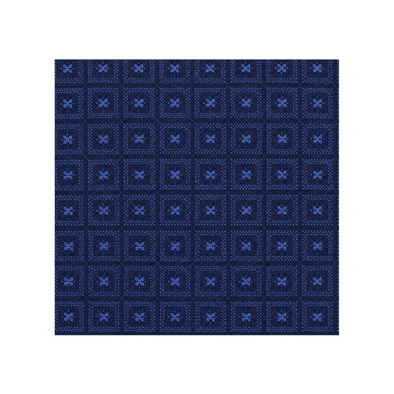 290 Cupro Jacquard Lining col 904 - Blue Micro Square