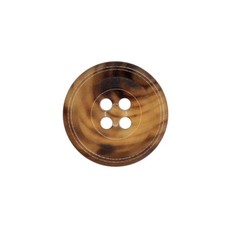 Col 7 1/2 Polished 4 hole (P4) Horn Button 40L