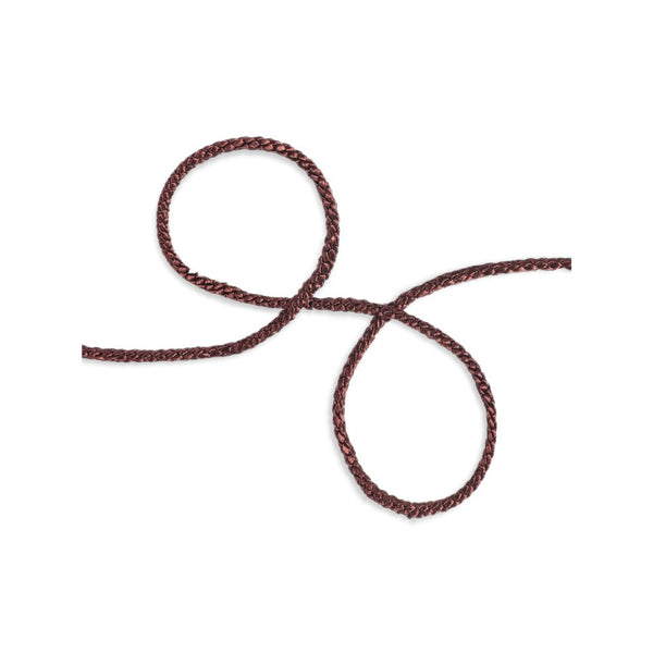 Wine-coloured Frogging Cord for garment trim, 3mm or 5mm width