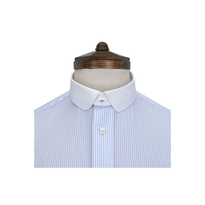Double Rounded tunic shirt collar, available in sizes 14.5"–18", made to order in packs of 6