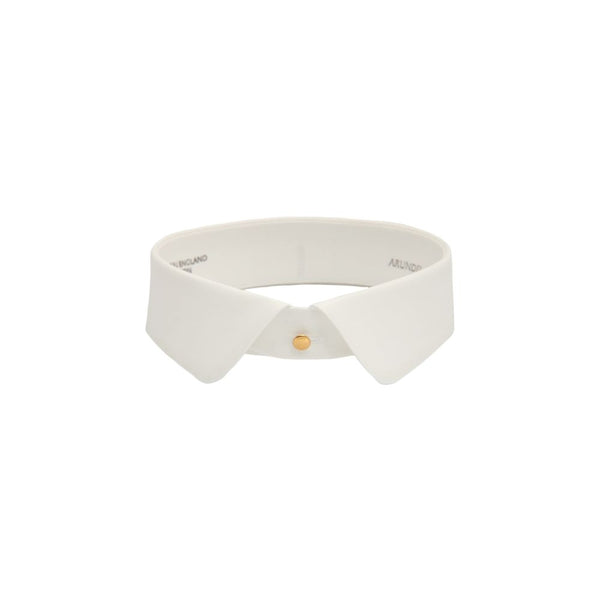 White Arundel tunic shirt collar in size 16", made to order and sold in a single pack, suitable for formal or traditional shirting.