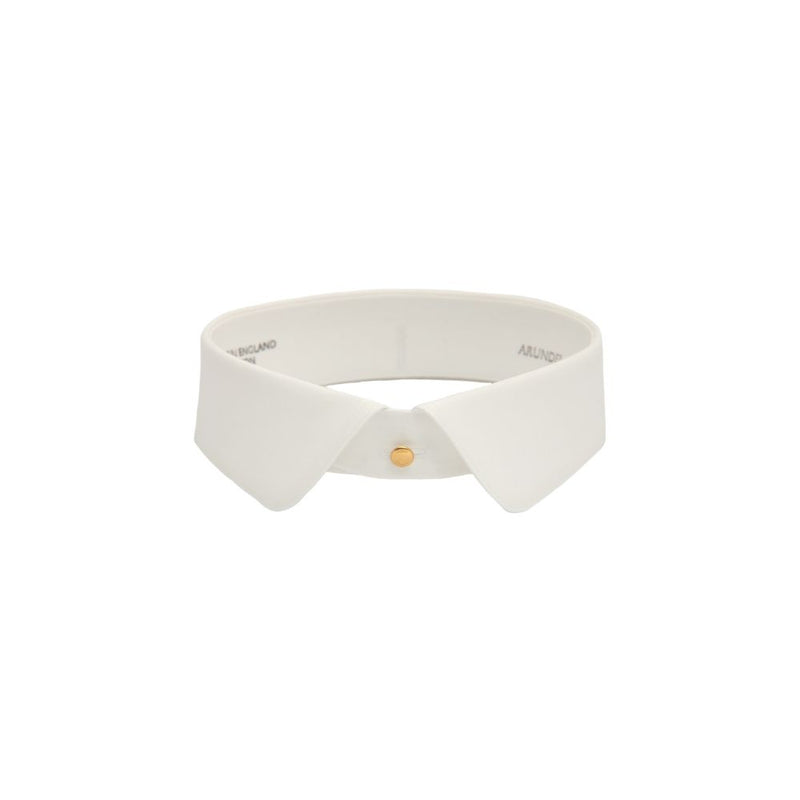 White Arundel tunic shirt collar in size 16", made to order and sold in a single pack, suitable for formal or traditional shirting.