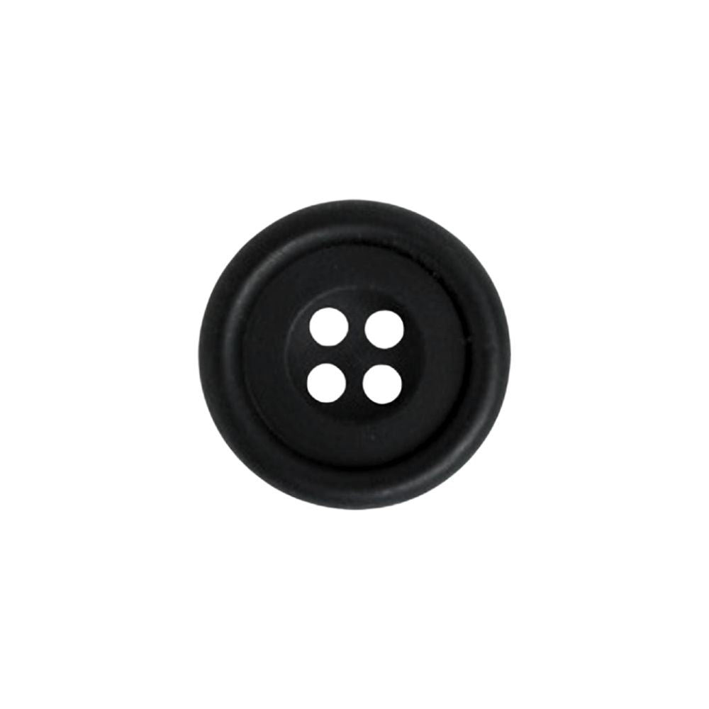 Col Black Unpolished 4 hole (UP4) Horn Button 30L