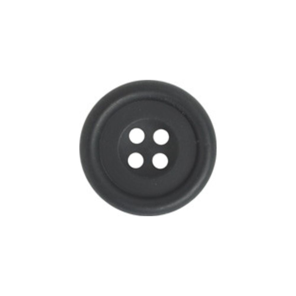 Col Black Unpolished 4 hole (UP4) Horn Button 23L